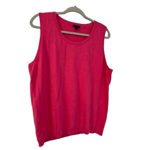 TALBOTS WOMEN SWEATER TANK SIZE XL FUSCHIA EUC